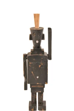 + Dekofigur aus Holz Pinselkopf 40 cm Schwarz