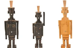 + Dekofigur aus Holz Pinselkopf 40 cm Schwarz