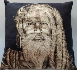 + Gobelinkissen Gangadas Baba, sepia 45x45 cm