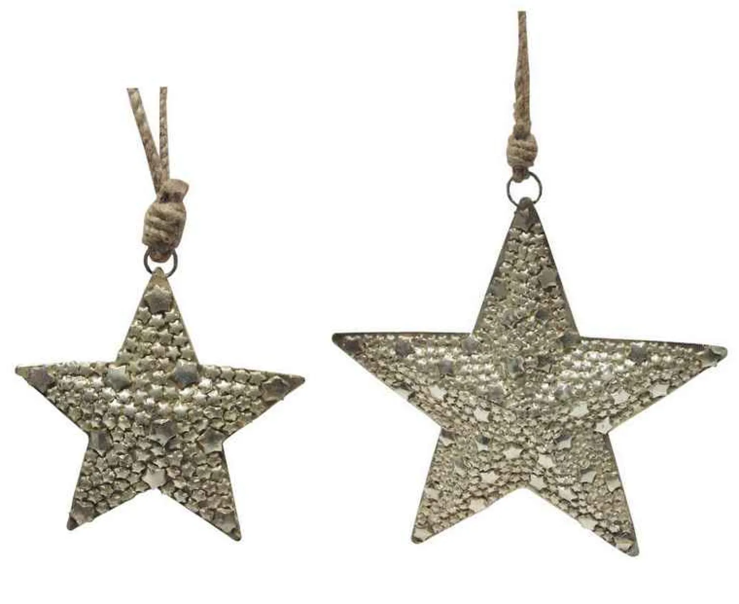 + Metallstern silber/gold 21 cm