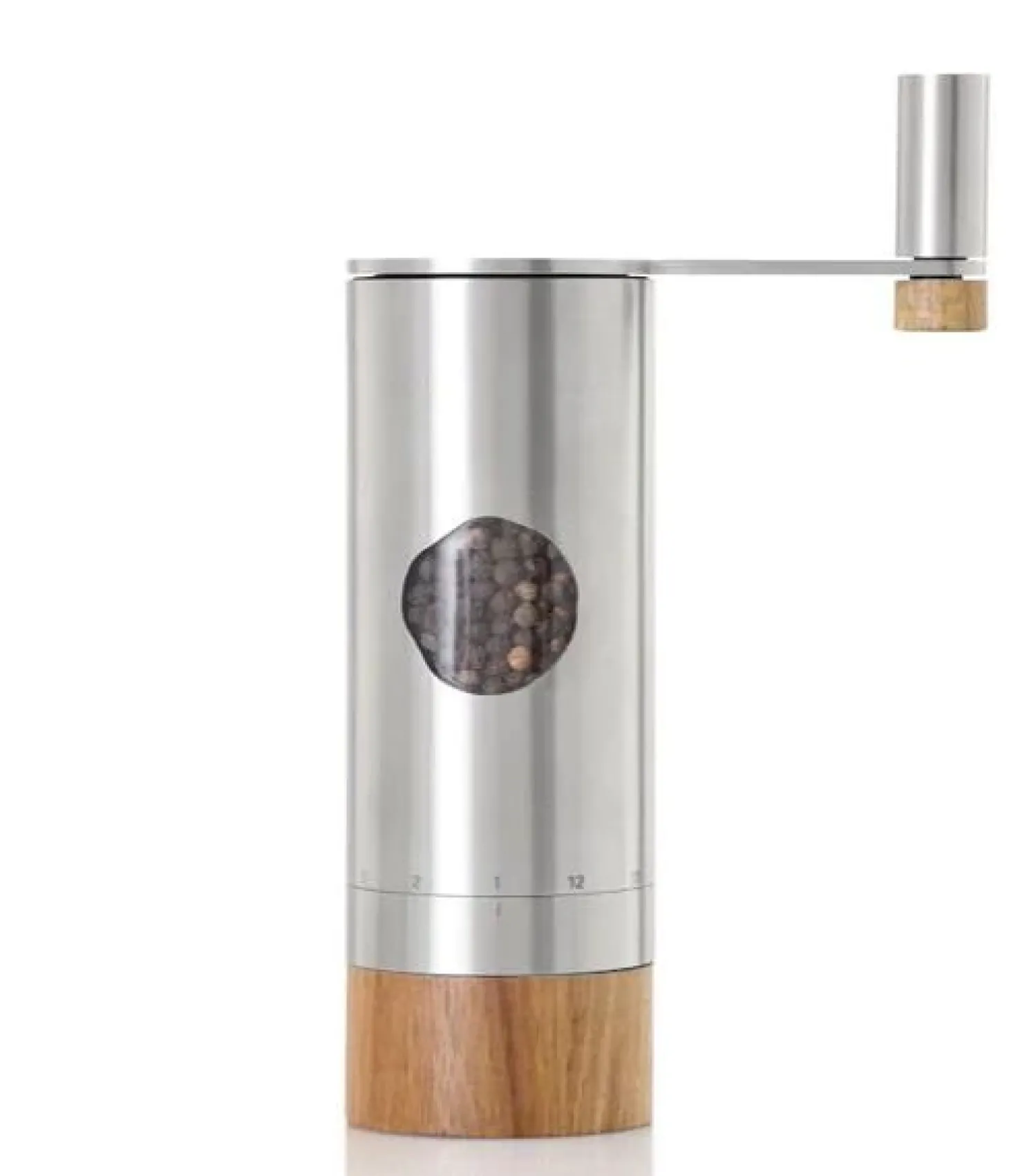 Ad Hoc Pfeffer- / Salz-Getriebemühle silber PowerMill CeraCutXL Ceramic Mahlwerk