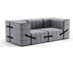 AMBIVALENZ Curt Modulcouch mit Armlehne JET Grau