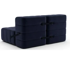 AMBIVALENZ Curt Zweisitzer Modulsofa DAMA Dunkelblau