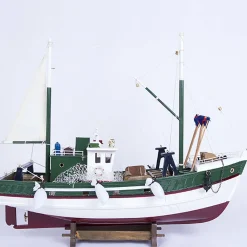 Batela Fischerboot Deko (Holz / Holzoptik)