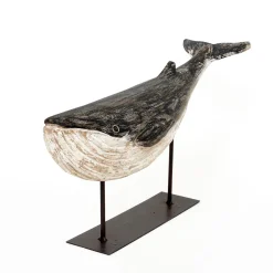 Batela Gealterter Deko - Wal mit Basis