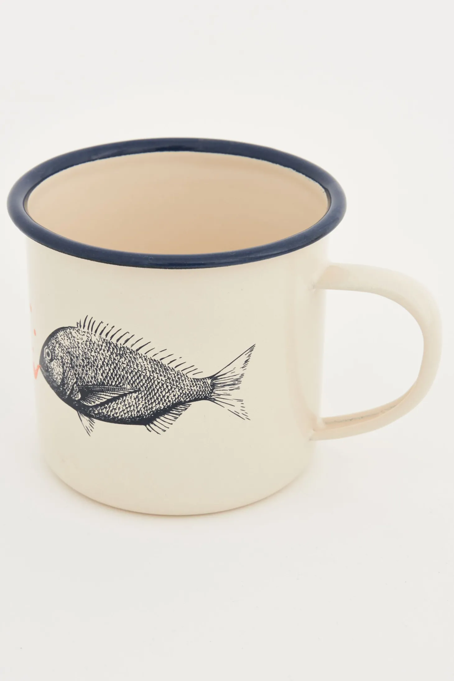 Batela Metalltrinkbecher Fischmotiv, Höhe 8 cm