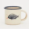 Batela Minibecher aus Metall mit Fischen