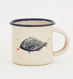 Batela Minibecher aus Metall mit Fischen