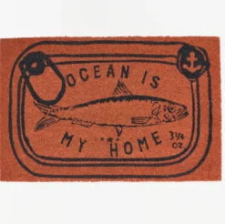 Batela Orange Fußmatte mit Sardellen-Dosen-Design