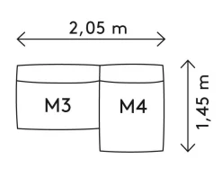 Blomus GROW Outdoor Lounge - Kombination C Coal