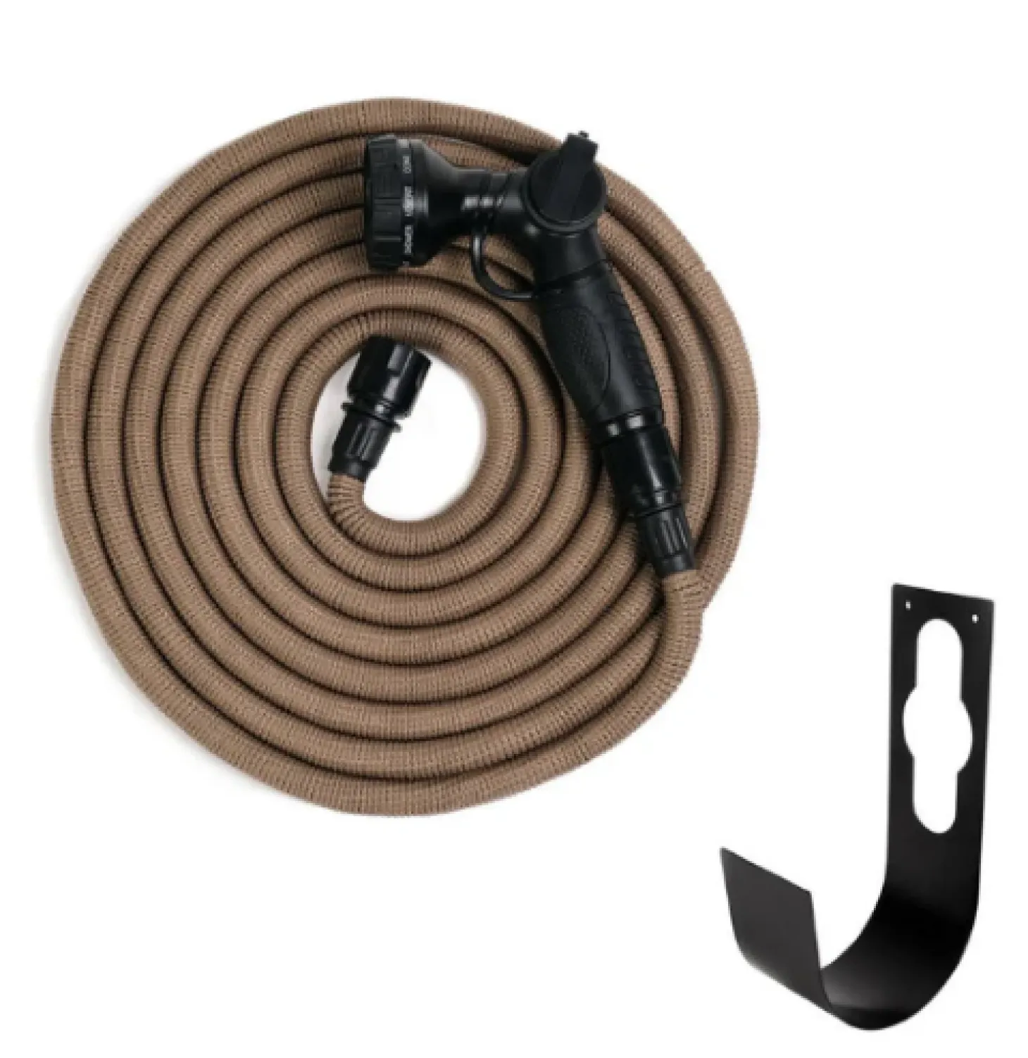 byBenson Gartenschlauch Deluxe Set 15 m mit Spritzpistole Sand