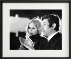 Cadr Aven Eingerahmtes Bild Prestige - B.Bardot & S.Gainsbourg 50*60 cm weiß
