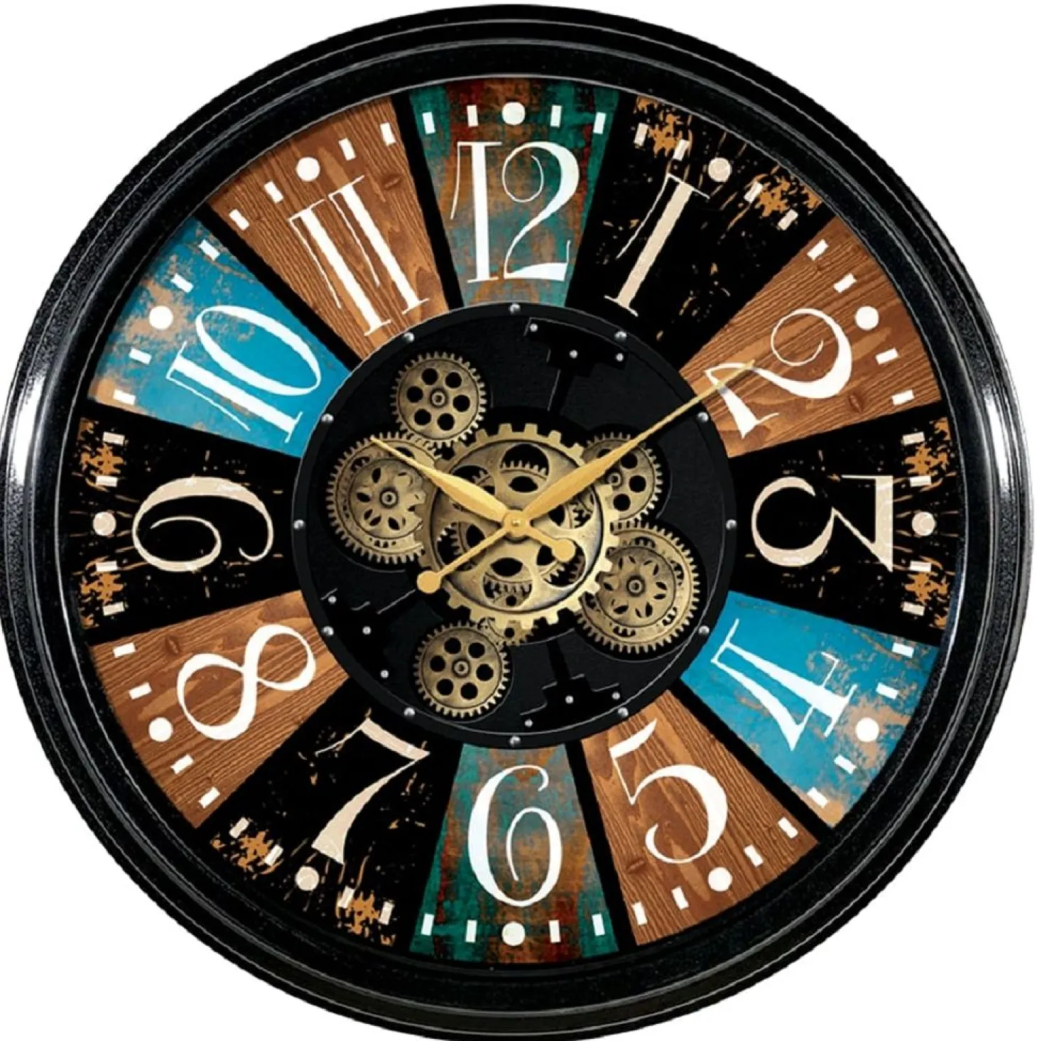 Cadr Aven Uhr Horlodge Ø 58 cm rot/natur