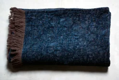 Carma Roma Plaid Denim - Fransendecke 130 x 180 cm