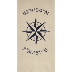 Cawö Koordinaten Strandtuch 80 x 180 cm