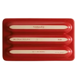 Emile Henry Baguette Backform, Rot