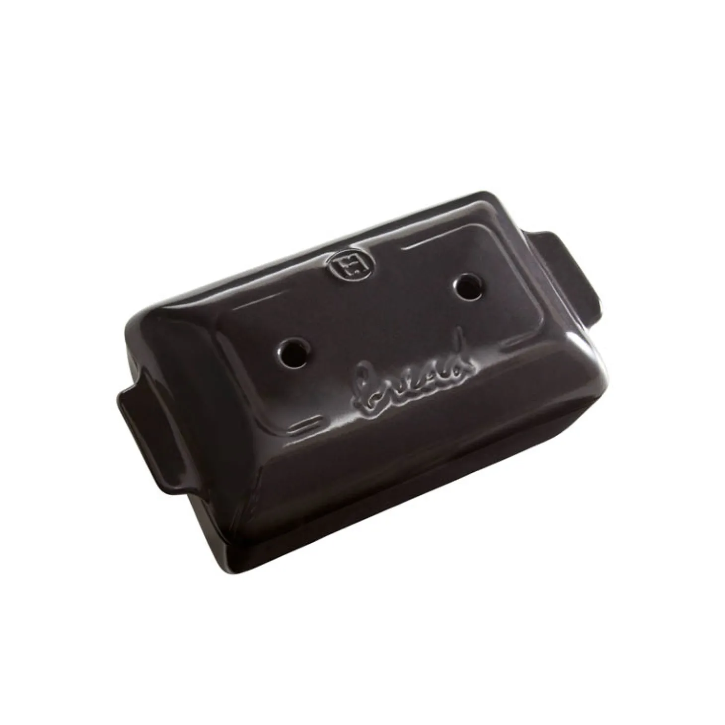 Emile Henry Brot Backform mit Deckel Schwarz