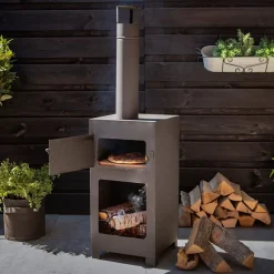 Esschert Terrassenofen mit Grillrost Schwarz