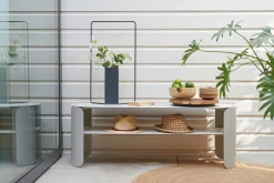 Fermob Bebop Beistelltisch Stahl 120cm Gewittergrau