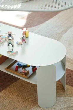 Fermob Bebop Beistelltisch Stahl 120cm Gewittergrau