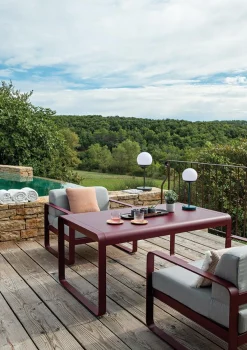 Fermob Bellevie halbhoher Lounge-Tisch Anthrazit 74 x 80 cm