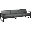 Fermob Bellevie 3-Sitzer Lounge-Sofa 42 Lakritze A3 Graphitgrau