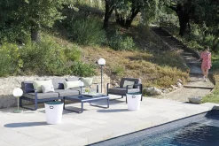 Fermob Bellevie 3-Sitzer Lounge-Sofa 42 Lakritze A3 Graphitgrau