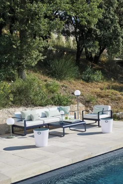 Fermob Bellevie 3-Sitzer Lounge-Sofa 42 Lakritze A3 Graphitgrau