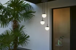 Fermob MOOON! Dreifache Hängelampe Ø15 cm Acapulcoblau