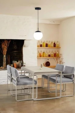 Fermob MOOON! Hängelampe Glas Ø 25 cm Acapulcoblau