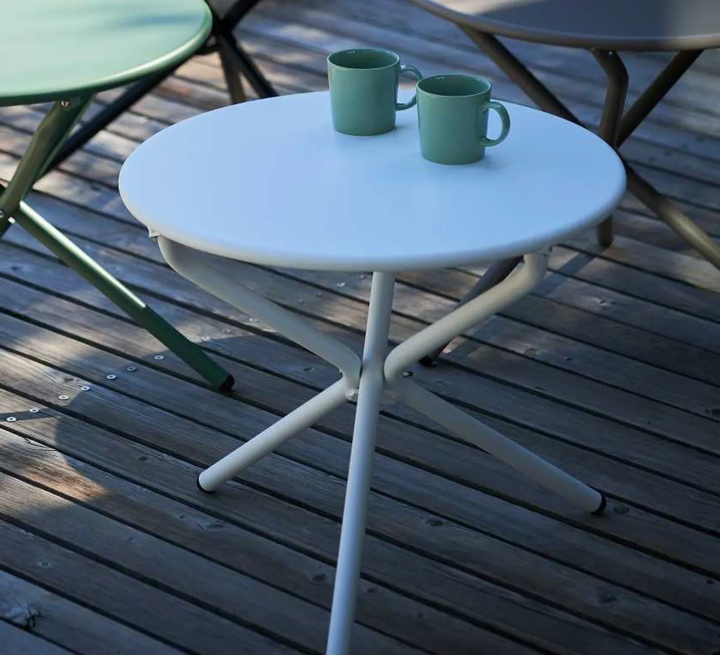 Fiam Outdoor Beistelltisch Fiam Tris weiß