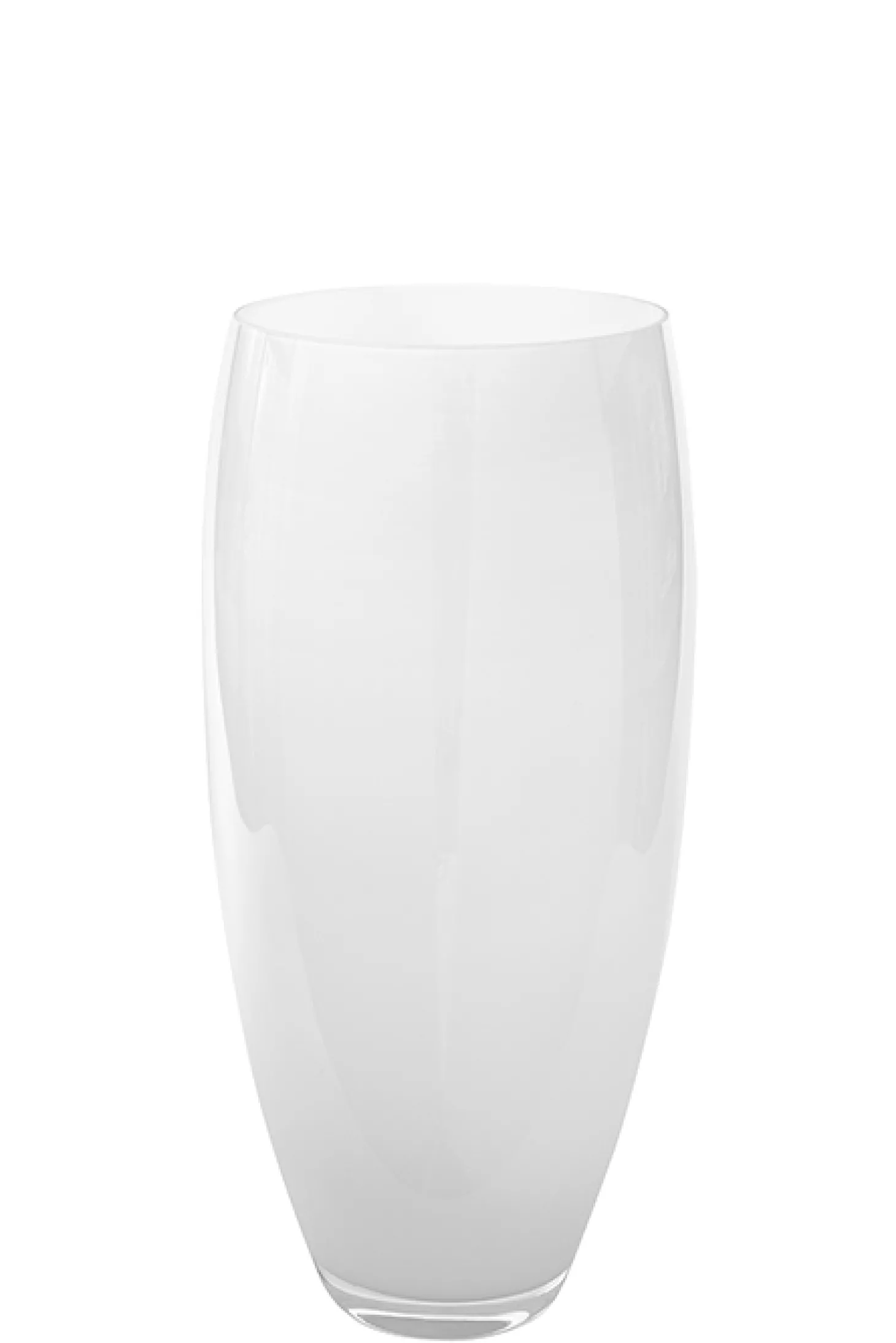 Fink AFRICA Vase aus dickwandigem Glas weiss H 28 cm, D 14 cm