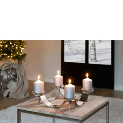 Fink Gallery Weihnachtskranz 4- flammig - geschwungene Form