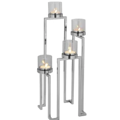 Fink GRANT moderner Bodenteelichthalter - silber