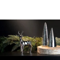 Fink Reni silberner Deko Hirsch 21 cm