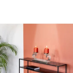 Fink Twinson 2-flammiger Stumpenkerzenhalter Länge 10 cm