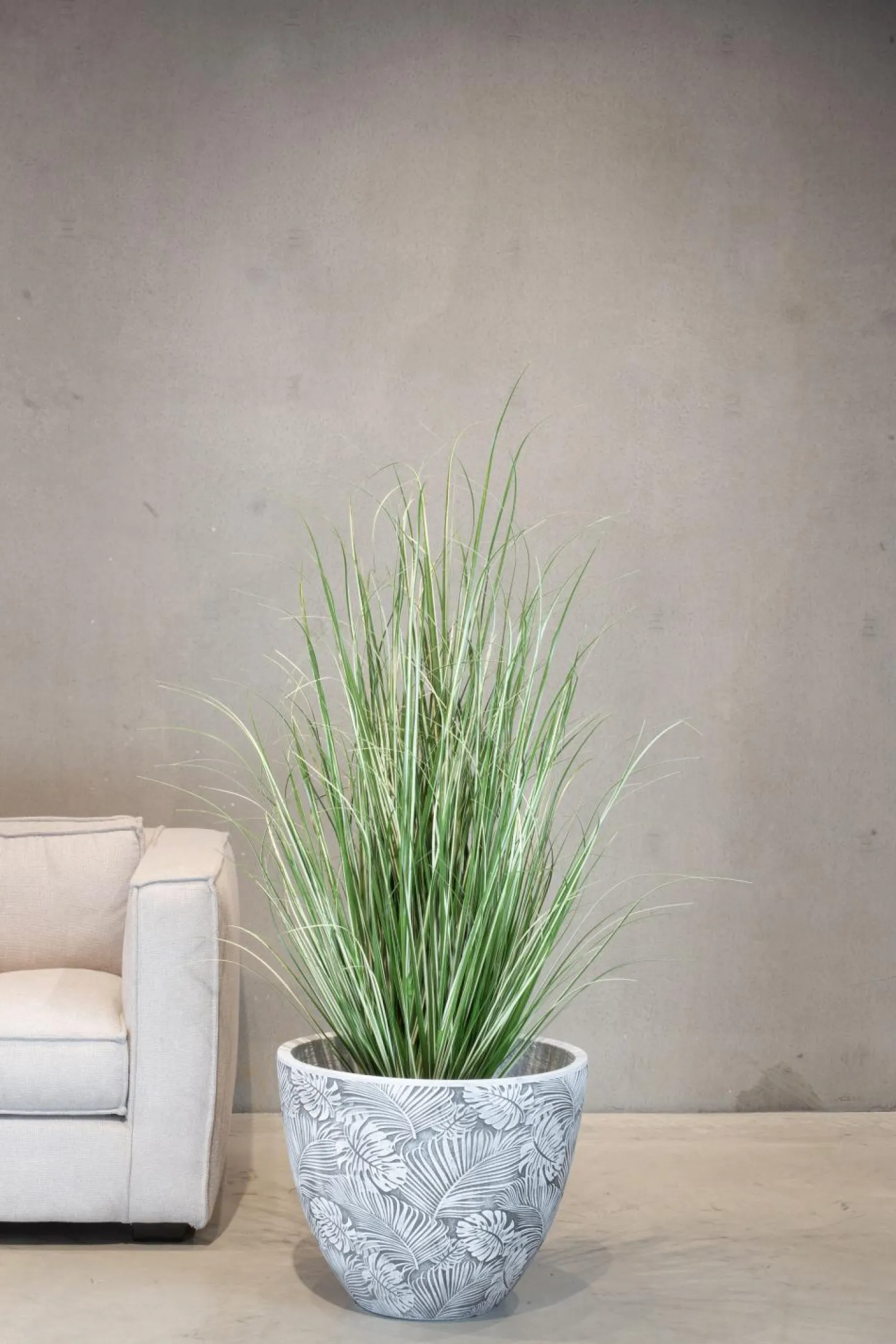 Fleur Ami Chinaschilf Variegatus Kunstpflanze, Höhe 120 cm