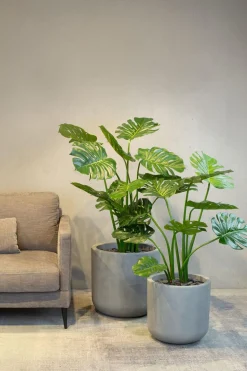 Fleur Ami Corum Übertopf für Pflanzen olivgrau Ø 48,5 cm, Höhe 46,5 cm