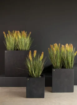 Fleur Ami Division Lite Pflanzwürfel - witterungsbeständig steingrau 50 x 50 x 54 cm