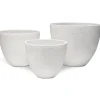 Fleur Ami Flora Pflanzentopf aus Beton 3er Set weiß