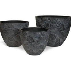 Fleur Ami Flora Pflanzentopf aus Beton 3er Set weiß