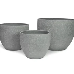 Fleur Ami Gritto handgefertigter Übertopf aus Beton 3er Set grau