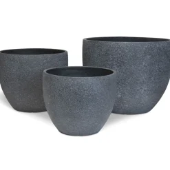 Fleur Ami Gritto handgefertigter Übertopf aus Beton 3er Set grau