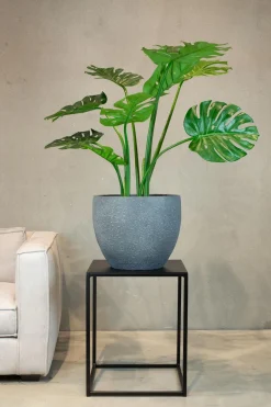 Fleur Ami Gritto handgefertigter Übertopf aus Beton 36 x 30 cm anthrazit