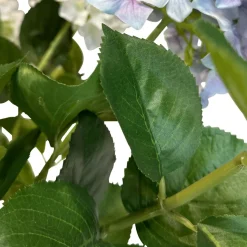 Fleur Ami Hortensie - Hydrangea Kunstpflanze, 10 Blüten, Höhe 73 cm, weiß-blau