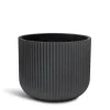 Fleur Ami Linea Betontopf mit geriffelter Oberfläche Ø 37 cm, Höhe 30 cm anthrazit