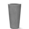 Fleur Ami Polystone Conical Outdoor Bodenvase Ø 43 cm, Höhe 80 cm grau