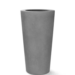 Fleur Ami Polystone Conical Outdoor Bodenvase Ø 43 cm, Höhe 80 cm grau