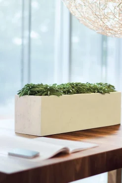 Fleur Ami Polystone Flowerbox Tischgefäß - Blockform crème