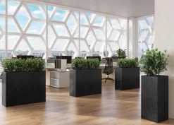 Fleur Ami Polystone Pflanzsäule für morderne Bepflanzung 35 x 70 cm grau